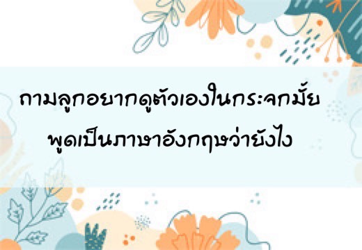ถามลูกอยากดูตัวเองในกระจกมั๊ยเป็นภาษาอังฤษว่าอย่างไร ,สอนลูกพูดภาษาอังกฤษ,เด็กสองภาษา,เด็ก 2 ภาษา,2pasa,สองภาษา,ฝึกลูกพูดอังกฤษ